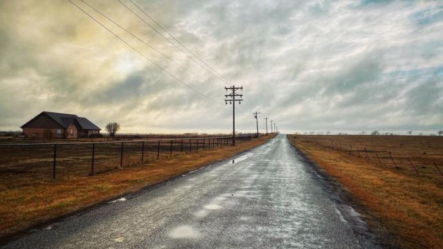 #yesterday #rainyday #evening #drive #gunter #texas #random #randomclick #sun #clouds #road